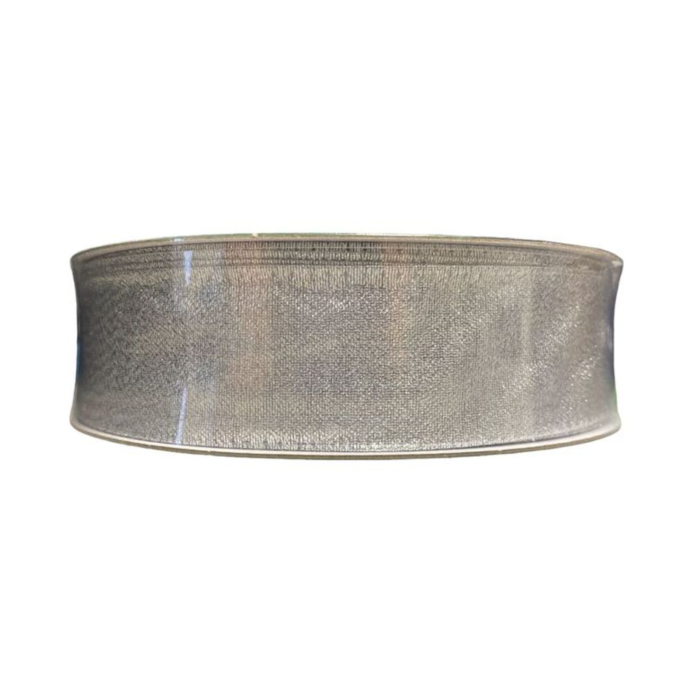 Member's Mark Wired Edge Premium Holiday Ribbon, 1.5" Wide x 50 Yards - Silver